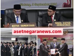 Ketua Sementara DPRD Kabupaten Sintang Bapak Indra Subekti Pimpin Sidang Paripurna