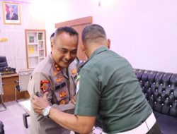 Komandan Detasemen Polisi Militer (Dandenpom) XII/1- STG Lakukan Kujungan Kerja Ke Polres Melawi